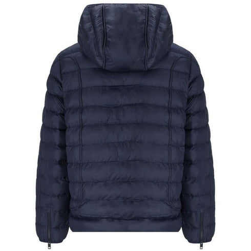 Diesel Plain Navy Blue Padded Hooded Jacket S